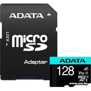 Купить ADATA micro SDXC 128Gb [AUSDX128GUI3V30SA2-RA1] в Минске, доставка по Беларуси