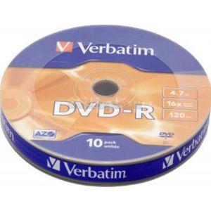 Купить DVD-R Verbatim 4.7Gb/16x/(10шт) [043523] в Минске, доставка по Беларуси