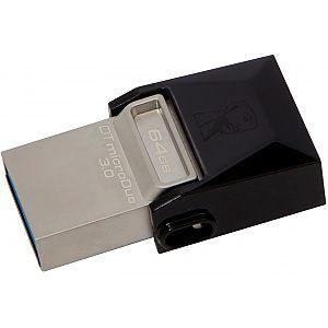 Купить Kingston USB3.0 64Gb DTDUO3/64GB Black в Минске, доставка по Беларуси