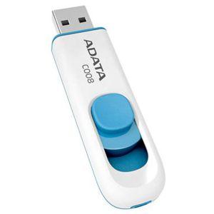 Купить ADATA USB2.0 64Gb C008 White-Blue в Минске, доставка по Беларуси