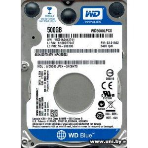Купить WD 500GB 2.5` SATA WD5000LPCX (REF) в Минске, доставка по Беларуси