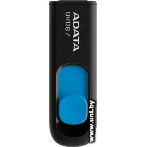 Купить ADATA USB3.x 32Gb DashDrive UV128 Black*Blue в Минске, доставка по Беларуси