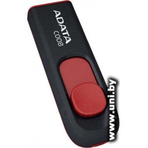 Купить ADATA USB2.0 64Gb [AC008-64G-RKD] Black*Red в Минске, доставка по Беларуси