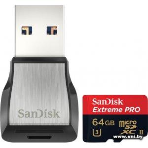 Купить SanDisk micro SDXC 64Gb [SDSQXPJ-064G-GN6M3] в Минске, доставка по Беларуси