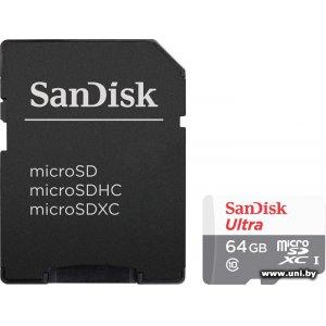 Купить SanDisk micro SDXC 64Gb [SDSQUNB-064G-GN3MA] в Минске, доставка по Беларуси