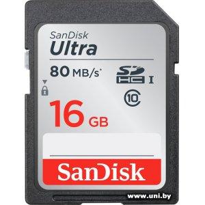 Купить SanDisk SDHC 16Gb [SDSDUNC-016G-GN6IN] в Минске, доставка по Беларуси