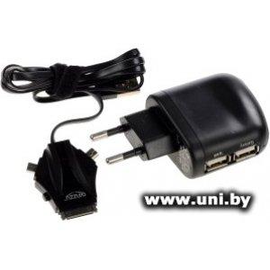 Купить GINZZU GA-3212UB/S3 2USB+кабель APPLE/mini/micro в Минске, доставка по Беларуси