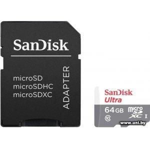 Купить SanDisk micro SDXC 64Gb [SDSQUNS-064G-GN3MA] в Минске, доставка по Беларуси