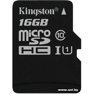 Купить Kingston micro SDHC 16Gb [SDCS/16GBSP] в Минске, доставка по Беларуси