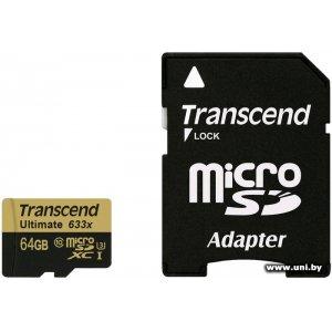 Купить Transcend micro SDXC 64Gb [TS64GUSDU3] в Минске, доставка по Беларуси