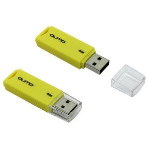 Купить Qumo USB2.0 4Gb [QM4GUD-TRP-Yellow] в Минске, доставка по Беларуси