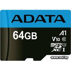 Купить ADATA micro SDXC 64Gb [AUSDX64GUICL10A1-R] в Минске, доставка по Беларуси