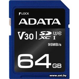 Купить ADATA SDXC 64Gb [ASDX64GUI3V30S-R] в Минске, доставка по Беларуси