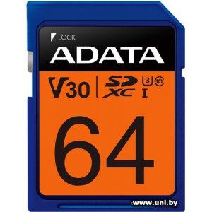 Купить ADATA SDXC 64Gb [ASDX64GUI3V30G-R] в Минске, доставка по Беларуси