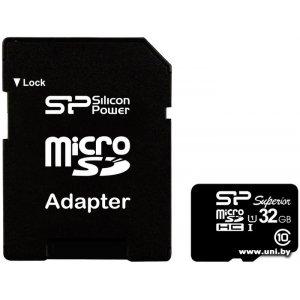 Silicon Power micro SDHC 32Gb [SP032GBSTHDU1V10-SP]