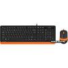 A4Tech Fstyler F1010 Black/Orange kbd+mouse