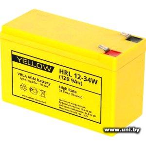 Купить YELLOW HRL 12-34W (12V, 9Ач 151х65х94/100мм) в Минске, доставка по Беларуси