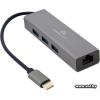 Gembird A-CMU3-LAN-01 USB-C to Glan + Хаб 3xUSB3.0