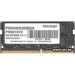 Купить SO-DIMM 32G DDR4-3200 Patriot PSD432G32002S в Минске, доставка по Беларуси