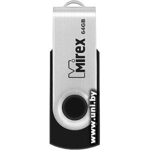 Купить Mirex USB2.0 64Gb [13600-FMURUS64] Silver/Black в Минске, доставка по Беларуси