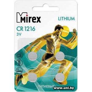 Mirex [CR1216-E4] Батарейка (CR1216x4шт.)