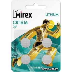 Mirex [CR1616-E4] Батарейка (CR1616x4шт.)