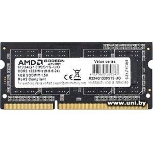 Купить SO-DIMM 2G DDR3-1333 AMD (R332G1339S1S-U) в Минске, доставка по Беларуси