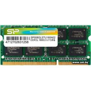 Купить SO-DIMM 8G DDR3-1600 Silicon Power SP008GLSTU160N02 в Минске, доставка по Беларуси