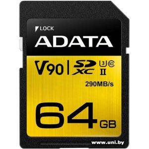 Купить ADATA SDXC 64Gb [ASDX64GUII3CL10-C] в Минске, доставка по Беларуси