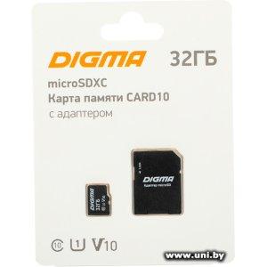 Купить Digma micro SDXC 32Gb [DGFCA032A01] в Минске, доставка по Беларуси