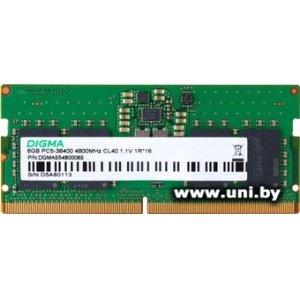 Купить SO-DIMM 8G DDR5-4800 Digma (DGMAS5480008S) в Минске, доставка по Беларуси