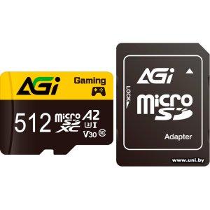 Купить AGI micro SDXC 512Gb [AGI512GGSTF138] в Минске, доставка по Беларуси