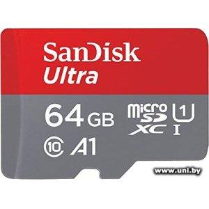 Купить SanDisk micro SDXC 64Gb [SDSQUAB-064G-GN6MN] в Минске, доставка по Беларуси