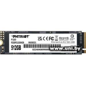 Купить Patriot 512Gb M.2 PCI-E SSD P320P512GM28 в Минске, доставка по Беларуси