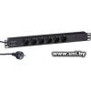 Блок розеток ExeGate PDU-19H603 Al-6S-EU2.5CU 2m Black 6 роз