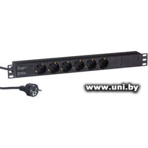Купить Блок розеток ExeGate PDU-19H603 Al-6S-EU2.5CU 2m Black 6 роз в Минске, доставка по Беларуси