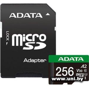 Купить ADATA micro SDXC 256Gb [UD256GUI3V30A2SP-RA1] в Минске, доставка по Беларуси