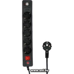 Фильтр сетевой Гарнизон ECL-5-U2-B-1.8 1.8m Black 5 роз