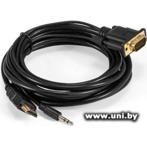 Купить ExeGate (EX-HDMIM-VGAM-3.5JackS-3.0) HDMI/VGA/3.5 мм jack 3m в Минске, доставка по Беларуси