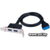 Cablexpert CC-USB3-RECEPTACLE-LP Планка 2xUSB3.2 port
