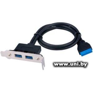 Cablexpert CC-USB3-RECEPTACLE-LP Планка 2xUSB3.2 port