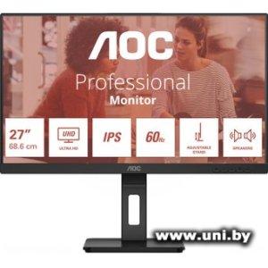 Купить AOC 27` U27E3UF в Минске, доставка по Беларуси