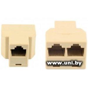 Купить Cablexpert Розетка витой пары US-09A 2xRJ45->RJ45 в Минске, доставка по Беларуси