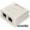 Cablexpert Розетка витой пары NAS214 2xRJ45