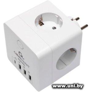 Купить Фильтр сетевой Cablexpert (CUBE-4-CU3-W) White 4 роз в Минске, доставка по Беларуси
