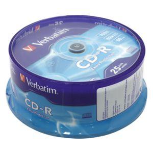 CD-R Verbatim, 700Mb/52х/(25шт) EXTRA-PR