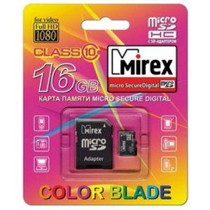 Купить Mirex micro SDHC 16GB [13613-AD10SD16] Class 10 в Минске, доставка по Беларуси