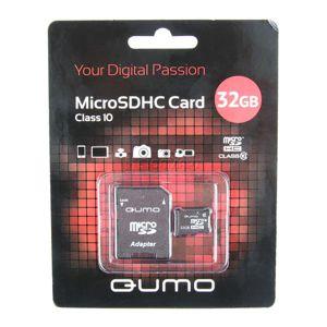 Купить Qumo micro SDHC 32GB (QM32GMICSDHC10U1) class 10 в Минске, доставка по Беларуси
