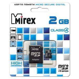 Купить Mirex micro SDHC 2GB [13613-ADTMSD02] Class 4 в Минске, доставка по Беларуси
