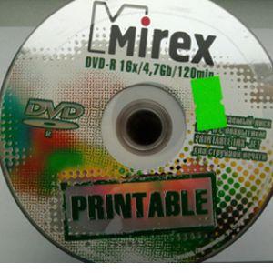 Купить DVD-R Mirex 4.7Gb/16x/(100шт) Printable в Минске, доставка по Беларуси